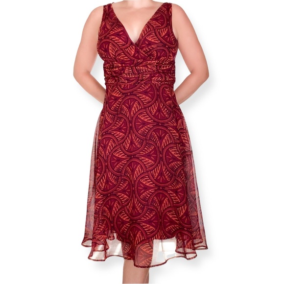 Dress Barn Dresses & Skirts - Dress Barn Red and Black Aztec Dress